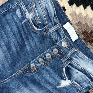 Vervet By Flying Monkey Skinny Jeans Distressed Size 26 Raw Hem